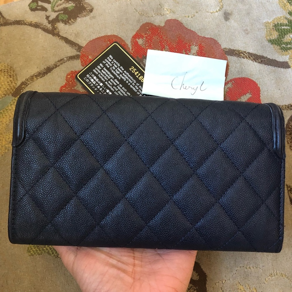 Authentic Chanel Filigree Long Wallet - Picture 5 of 6